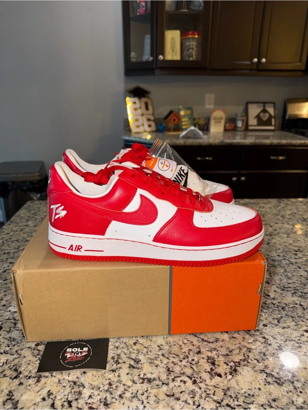 Size 11.5 Nike Air Force 1 Low Terror Squad University Red White SKU II4391-100